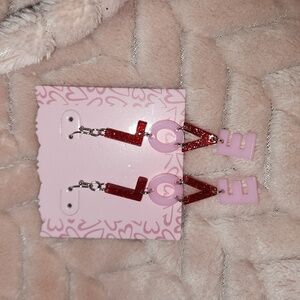 LOVE dangle earrings